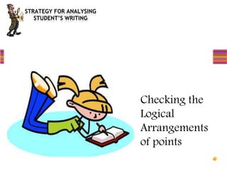 Checking the
Logical
Arrangements
of points
 