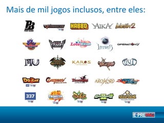 São mais de 1.000 jogos disponíveis para venda.
 