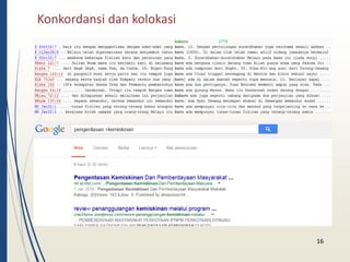 Konkordansi dan kolokasi 
16 
 