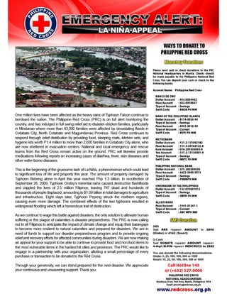 Philippine Red Cross Emergency Alert: La Niña Alert