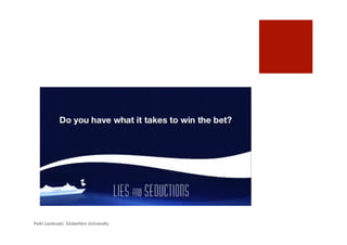 Petri Lankoski, Södertörn University
 