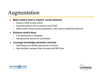 Using Architectures for Semantic Interoperability to Create Journal Clubs for Emergency Response