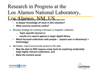 Using Architectures for Semantic Interoperability to Create Journal Clubs for Emergency Response