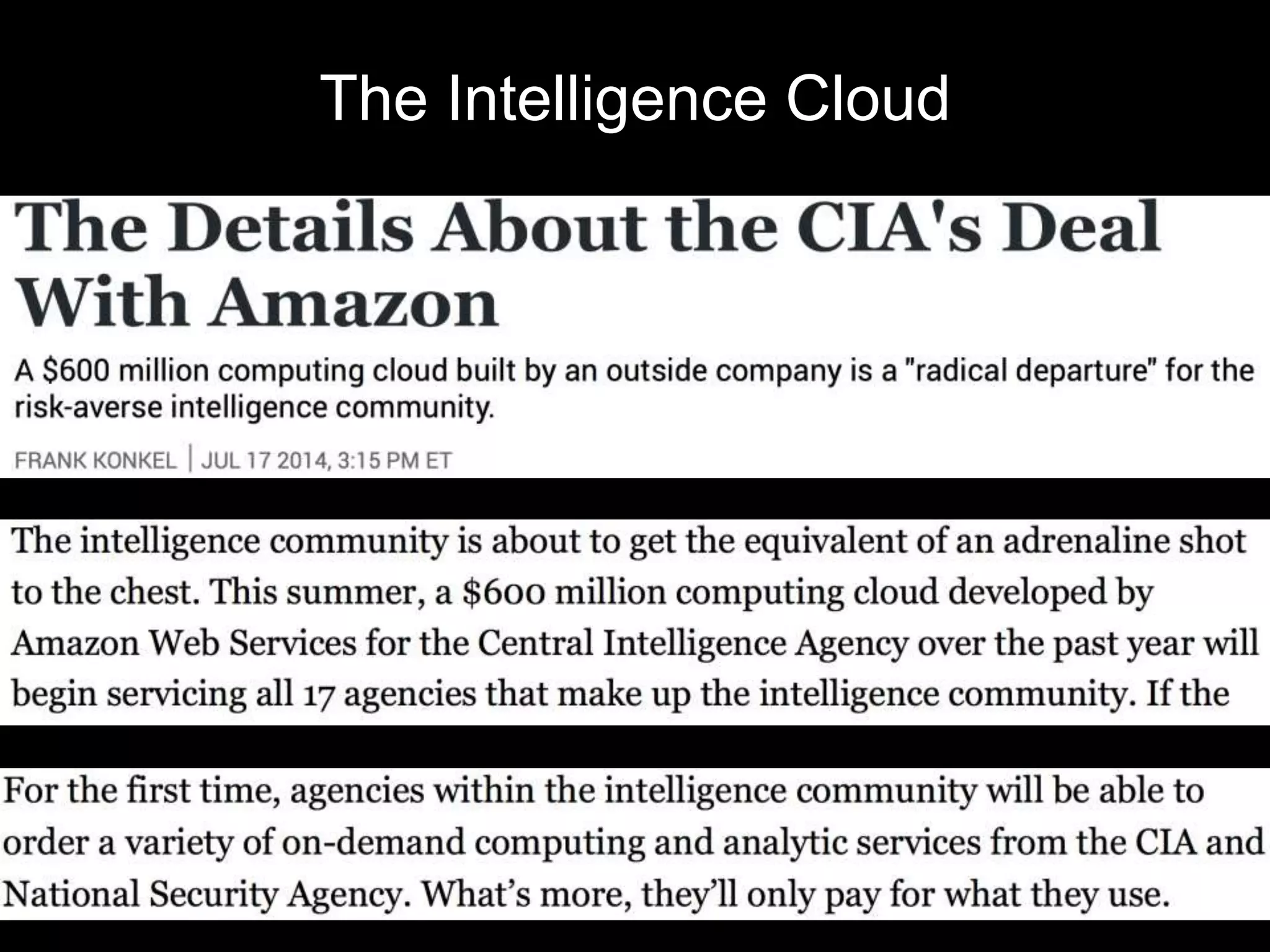 The Intelligence Cloud 
 