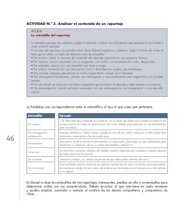 La noticia y el reportaje talleres