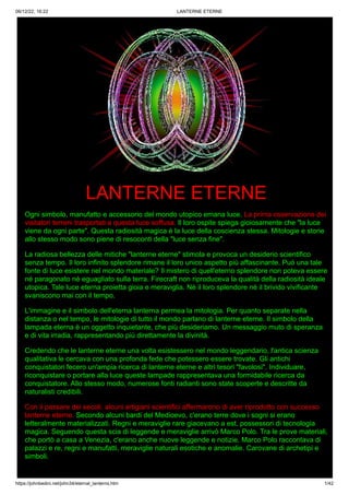 06/12/22, 16:22 LANTERNE ETERNE
https://johnbedini.net/john34/eternal_lanterns.htm 1/42
LANTERNE ETERNE
Ogni simbolo, manu...