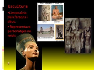 TEMPLESAlguns temples també van ser excavats a la muntanya com el de Ramses II a Abu Simbel. Aquest temple és gegantí, la terrassa fa 40 de profunditat. 