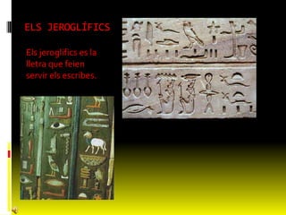 Hapy, feia que la crescuda del Nilfos bona.Anubis, acolliaelsdifuntsAmonHorusThothOsiris