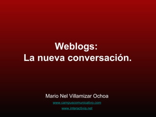 Weblogs:  La nueva conversación. ,[object Object],[object Object],[object Object]