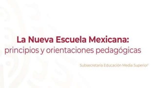 La nueva escuela mexicana nem