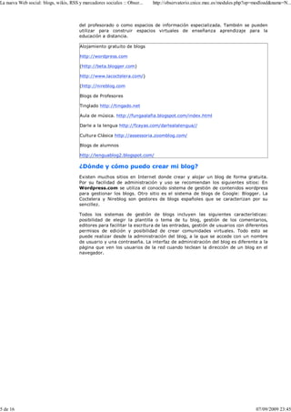La nueva Web social: blogs, wikis, RSS y marcadores sociales :: Obser...   http://observatorio.cnice.mec.es/modules.php?op...