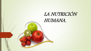 LA NUTRICIÓN
HUMANA.
 