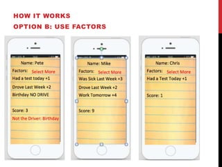 HOW IT WORKS
OPTION B: USE FACTORS
 