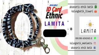 Lanyard Id Card Tali Tenun Hitam di Marketplace area Tangerang Banten