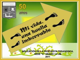 50 años APLICACIÓN DE LA PROPUESTA PEDAGÓGICA. SEDE “C” GRADO 1-2 JM 2011 