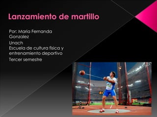Por: Maria Fernanda
Gonzalez
Unach
Escuela de cultura fisica y
entrenamiento deportivo
Tercer semestre
 