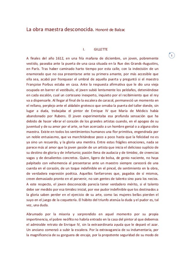 39+ La Obra Maestra Desconocida Pics