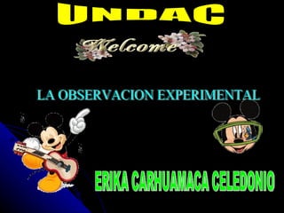 UNDAC LA OBSERVACION EXPERIMENTAL ERIKA CARHUAMACA CELEDONIO