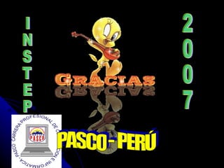 I N S T E P 2 0 0 7 PASCO - PERÚ