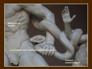 Músculos en
tensión




 La serpiente está a punto de morderle la cadera.



                                                    Cuerpos
                                                    contorsionados.
 