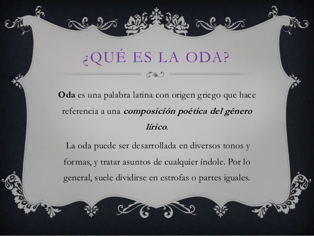 Oda significado