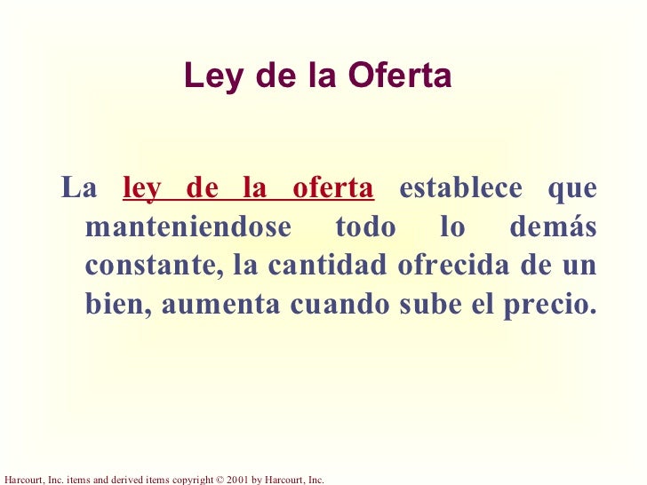 La oferta y la demanda
