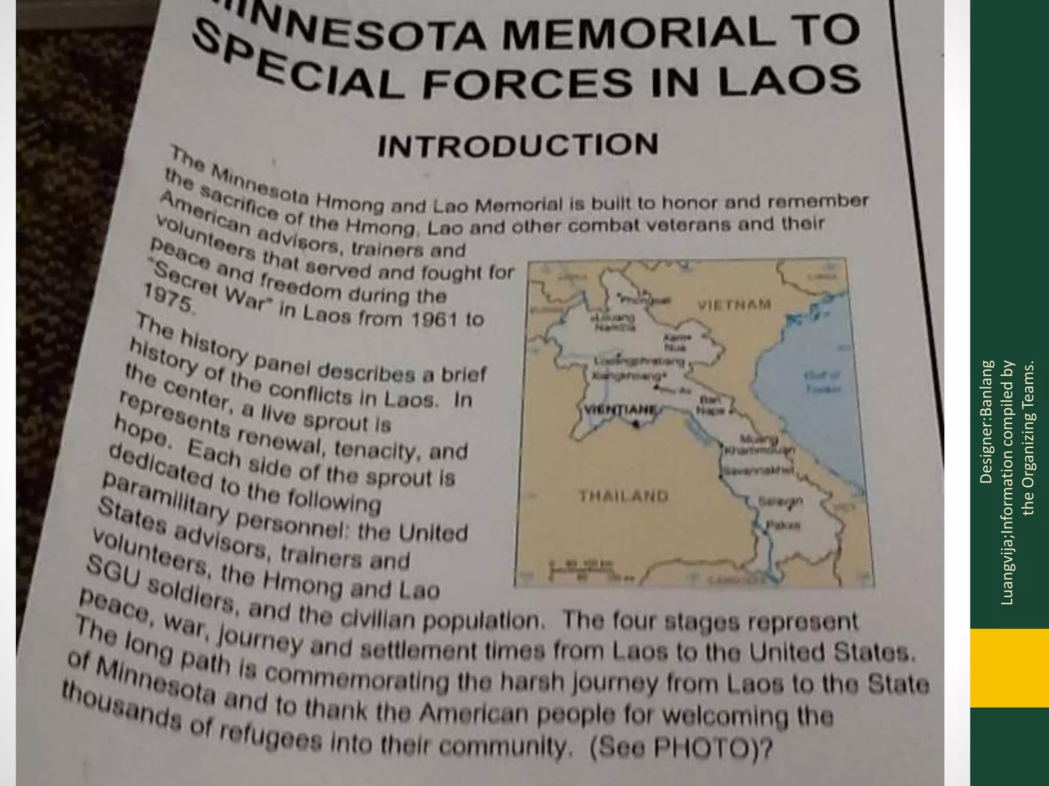 Memory Clutter
Separate the
memory
from the
object.
Select items
with the
strongest
memory.
Honor and
respect
what’s
important.
Items From the Past
Designer:Banlang
Luangvija;Informationcompiledby
theOrganizingTeams.
 