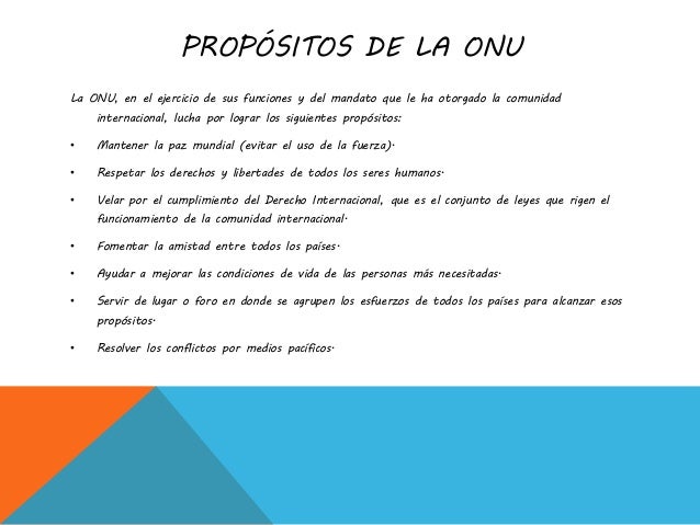 ¿Qué es la ONU y cuáles son sus Funciones ... - Como Funciona Que