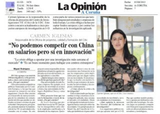 La opinion 5 junio 2013 Carmen Iglesias  Escudero Proyectos europeos