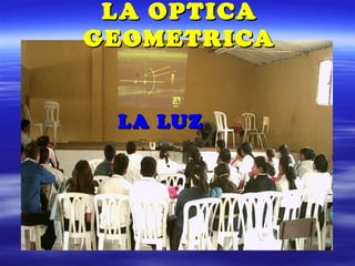 LA OPTICA GEOMETRICA LA LUZ 