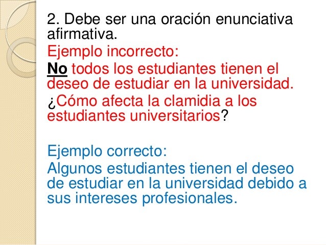 La oración tesis (grado 11) La oración tesis (grado 11)