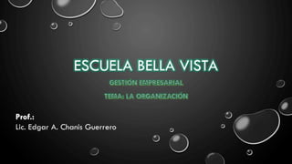 ESCUELA BELLA VISTA
Prof.:
Lic. Edgar A. Chanis Guerrero
 
