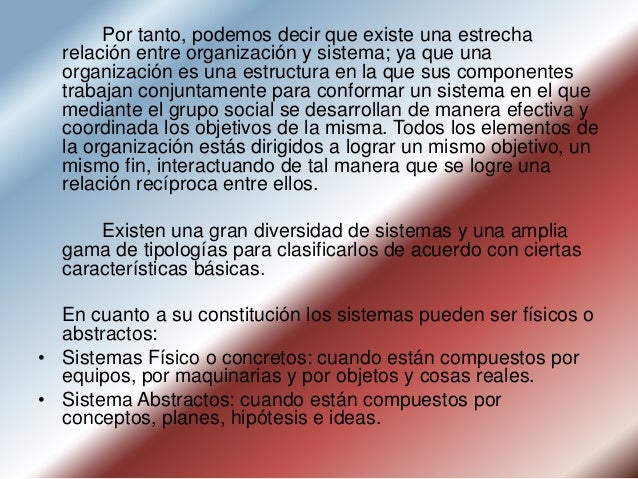 La organización como sistema, teoría general de sistemas