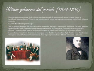 La organización de la república de chile (1823 1831) | PPTX