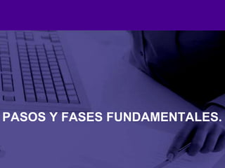 Pasos y fases fundamentales.