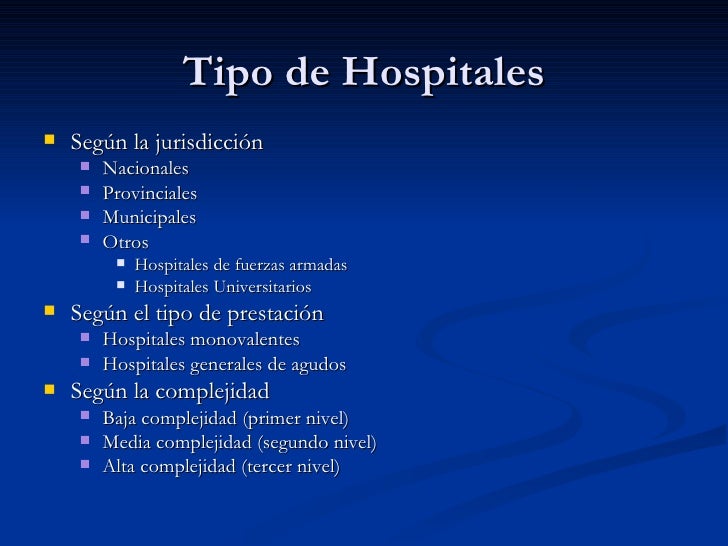 La Organizacion Del Hospital Publico