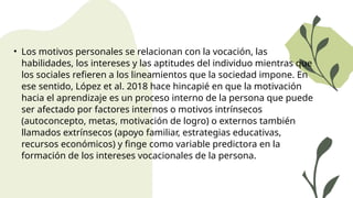 LA ORIENTACION VOCACIONAL Y EL SENTIDO DE VIDApptx | PPTX