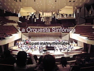 La Orquesta Sinfónica

  Grupos instrumentales
 