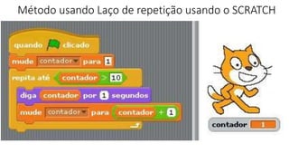 Método usando Laço de repetição usando o SCRATCH
 