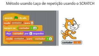 Método usando Laço de repetição usando o SCRATCH
 