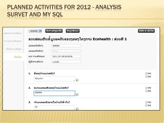 A participatory ecohealth study of smallholder pig system in lowland and upland of Lao PDR