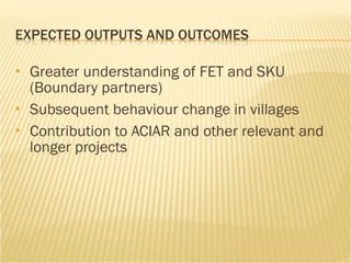 A participatory ecohealth study of smallholder pig system in lowland and upland of Lao PDR