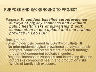 A participatory ecohealth study of smallholder pig system in lowland and upland of Lao PDR