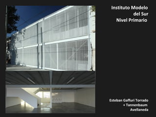 Instituto Modelo
del Sur
Nivel Primario
Esteban Gaffuri Torrado
+ Tannenbaum
Avellaneda
 