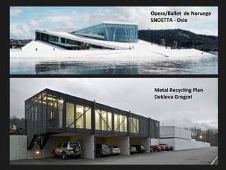 Metal Recycling Plan
Dekleva Grogori
Opera/Ballet de Noruega
SNOETTA - Oslo
 