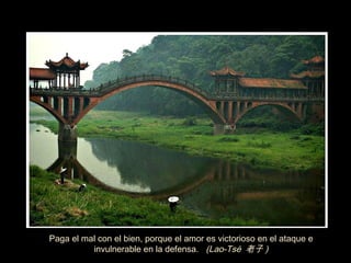 Paga el mal con el bien, porque el amor es victorioso en el ataque e invulnerable en la defensa.  (Lao-Tsé  老子 ) 