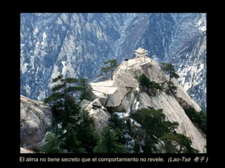 El alma no tiene secreto que el comportamiento no revele.  (Lao-Tsé  老子 )  ‏ 