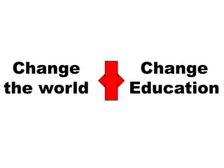 Change
the world
Change
Education
 