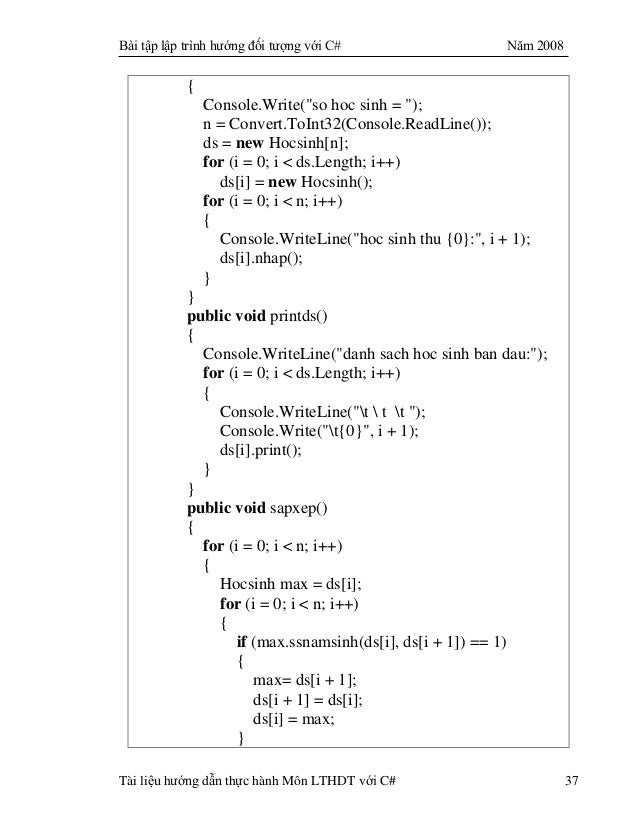 Lap trinh-huong-doi-tuong-bang-c#