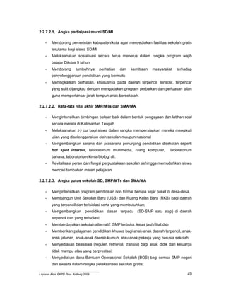 Laporan AKhir EKPD 2009 Kalimantan Tengah - UNPAR